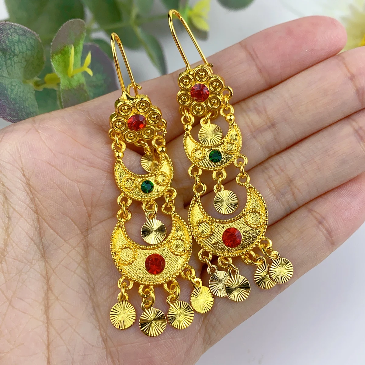 อินเดีย Drop Dangle ต่างหูเครื - Ethnic Fashion India บทวิจารณ์และราคา