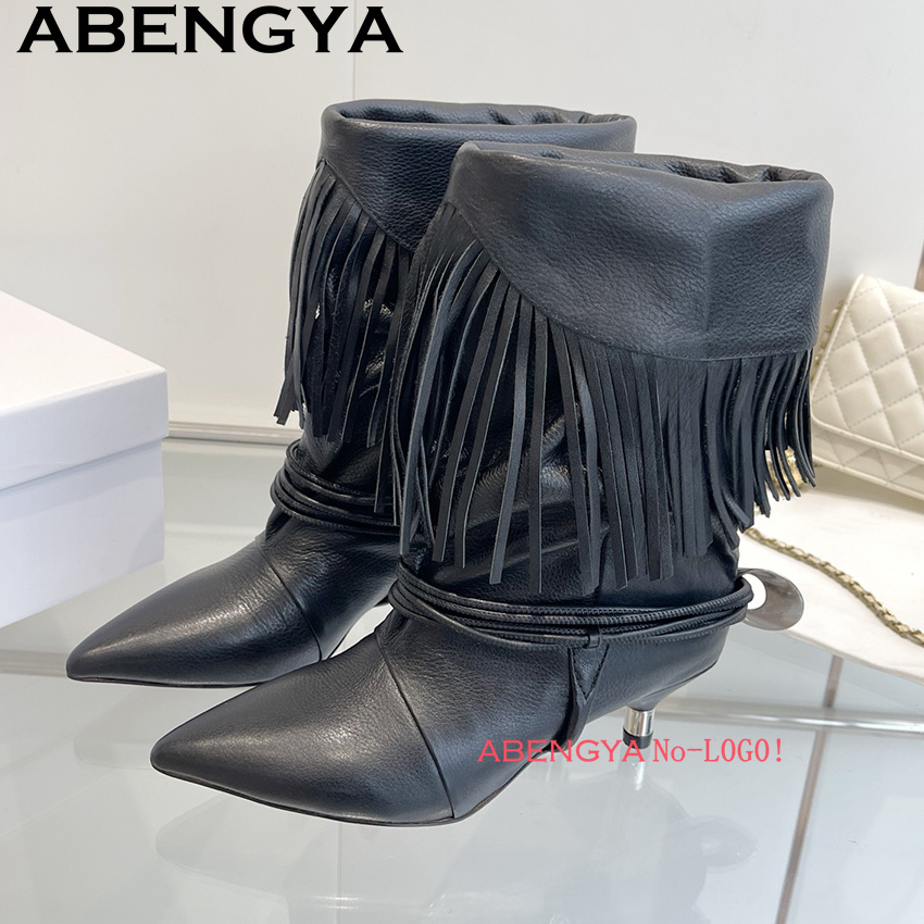 รองเท้าบูทเชลซีหนังกลับแต่งพู่ - Ethnic Fashion Women บทวิจารณ์และราคา