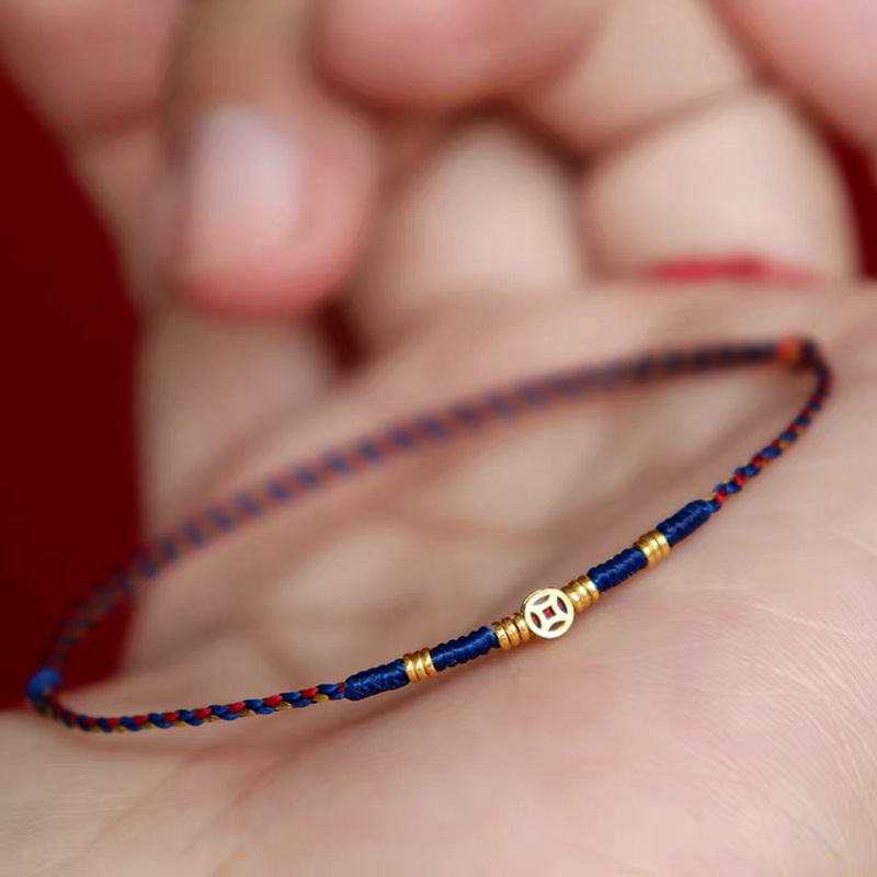 ทองแดงเหรียญสร้อยข้อมือสีแดงสี - Ethnic Fashion Co In บทวิจารณ์และราคา