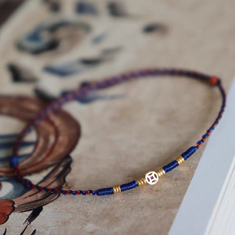 ทองแดงเหรียญสร้อยข้อมือสีแดงสี - Ethnic Fashion Co In บทวิจารณ์และราคา