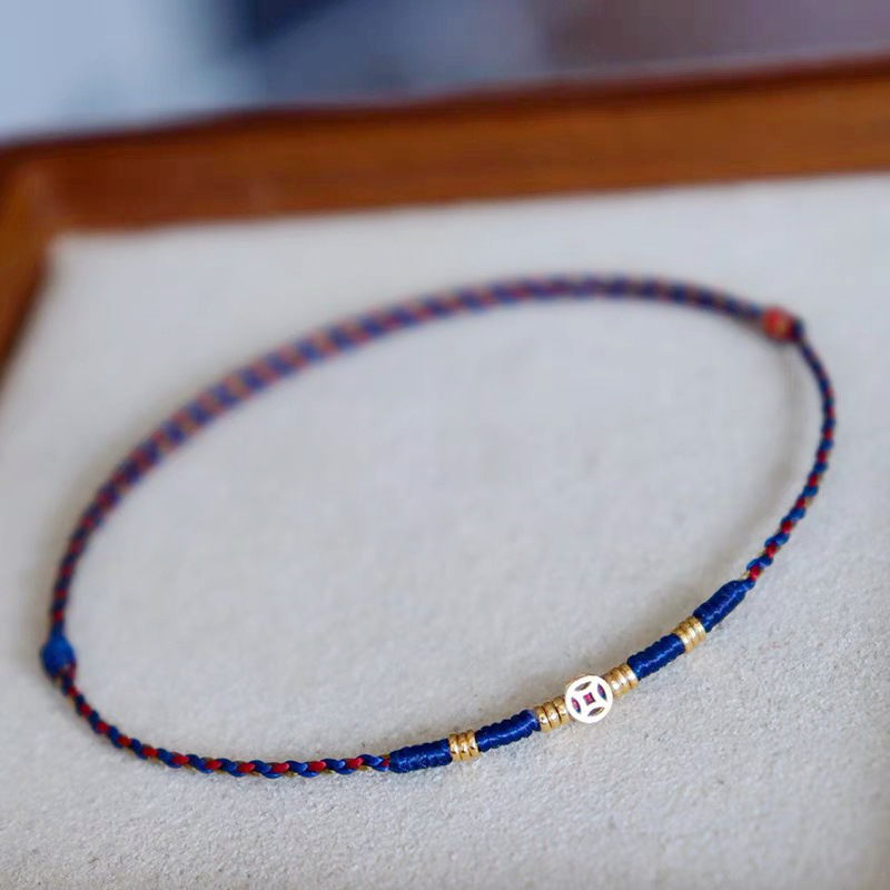 ทองแดงเหรียญสร้อยข้อมือสีแดงสี - Ethnic Fashion Co In บทวิจารณ์และราคา